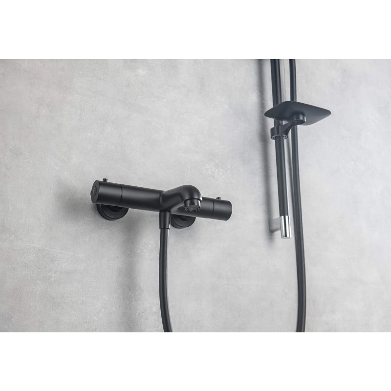 Термостатический смеситель для ванны Aquatek, матовый черный AQ1043MB 