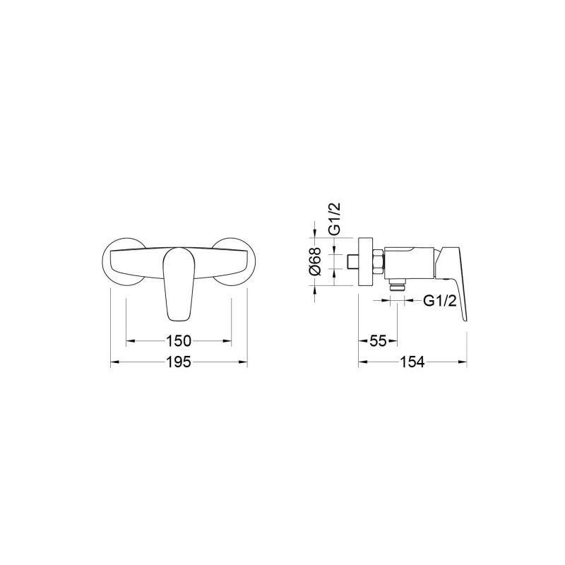 Смеситель для душа Aquatek AQ1160CR БЕТТА