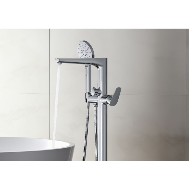 Смеситель для ванны напольный (внешняя и скрытая часть) Aquatek AQ1145CR БЕТТА