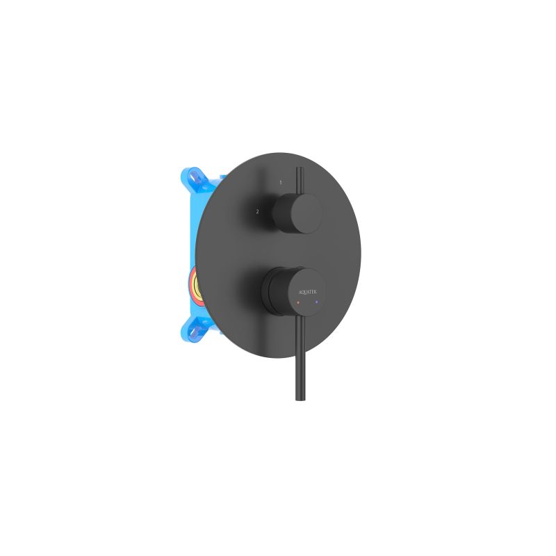 Смеситель для ванны (внешняя и скрытая часть) Aquatek, матовый черный AQ1346MB ЕВРОПА