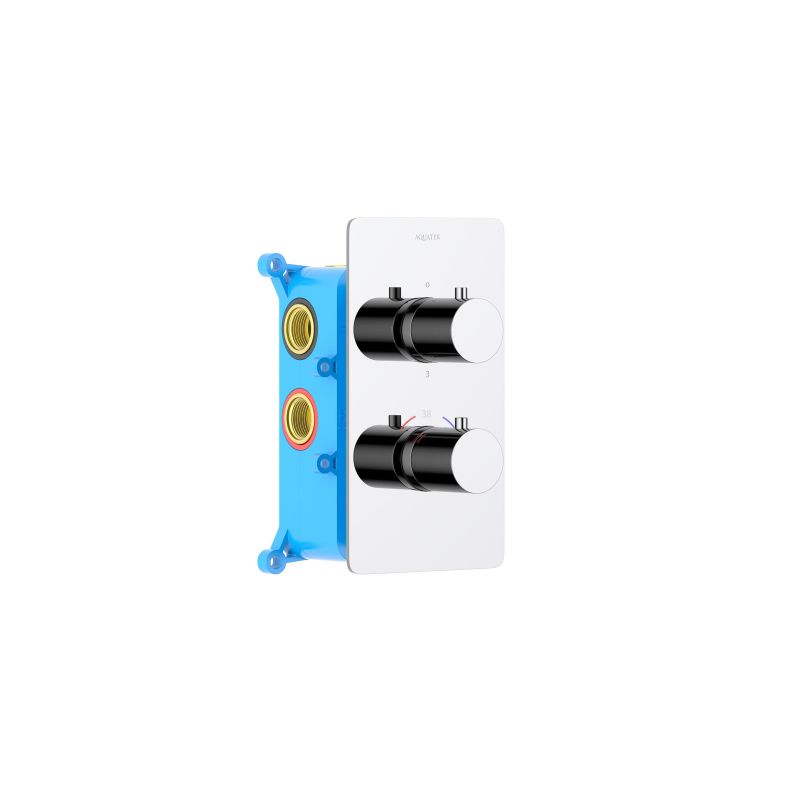 Термостатический смеситель для ванны 3 режима (внешняя и скрытая часть) Aquatek AQ1393CR ЕВРОПА