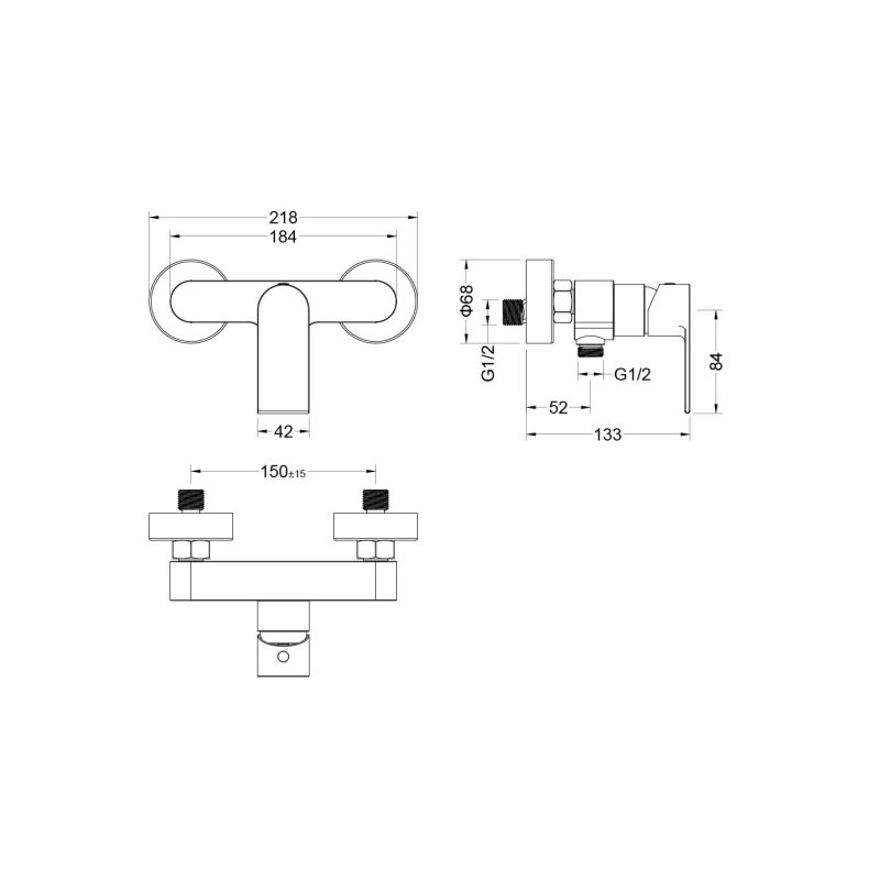 Смеситель для душа Aquatek AQ1460CR ЛИРА