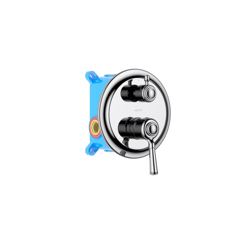 Смеситель для ванны (внешняя и скрытая часть) Aquatek AQ1546CR КЛАССИК