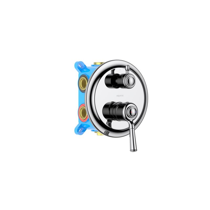 Смеситель для ванны 3 режима (внешняя и скрытая часть) Aquatek AQ1547CR КЛАССИК