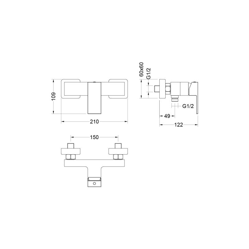 Смеситель для душа Aquatek AQ1660CR ЛИБРА