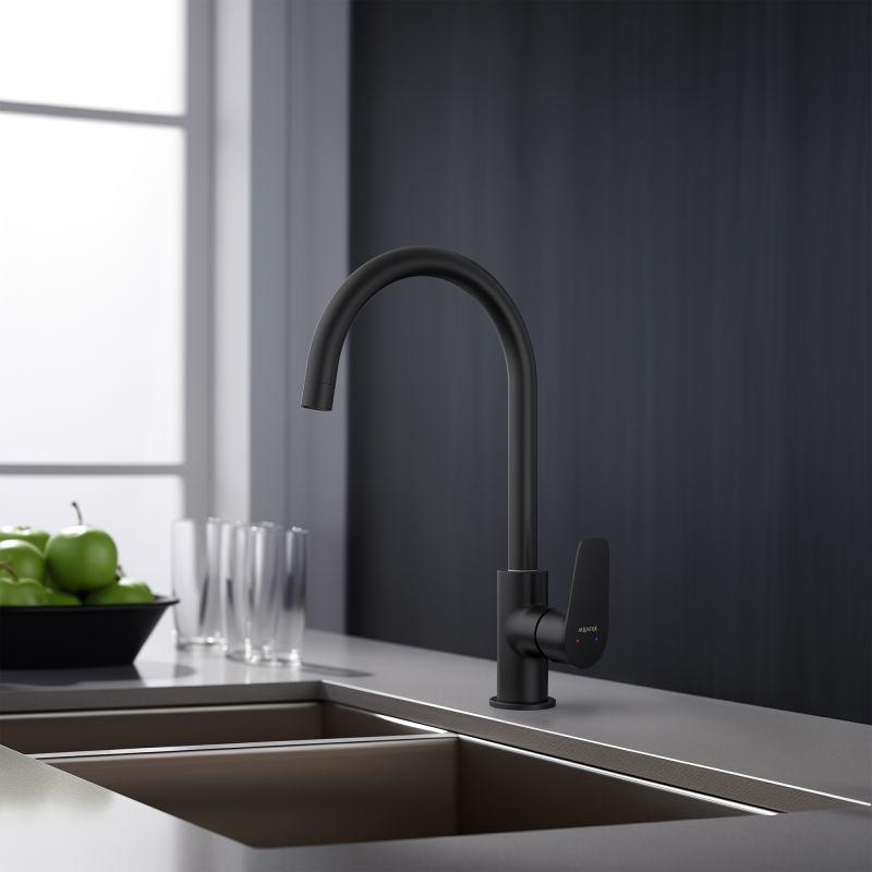 Смеситель для кухни Aquatek Бетта AQ1182MB Черный матовый