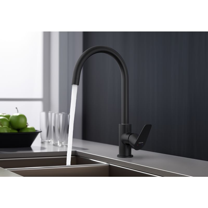 Смеситель для кухни Aquatek Бетта AQ1182MB Черный матовый