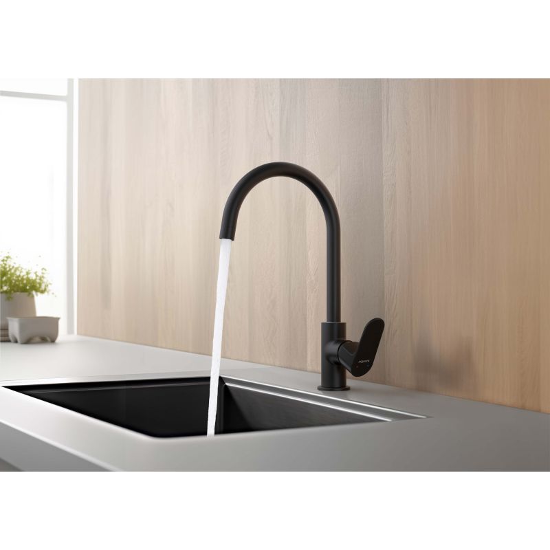 Смеситель для кухни Aquatek Оберно AQ1282MB Черный матовый