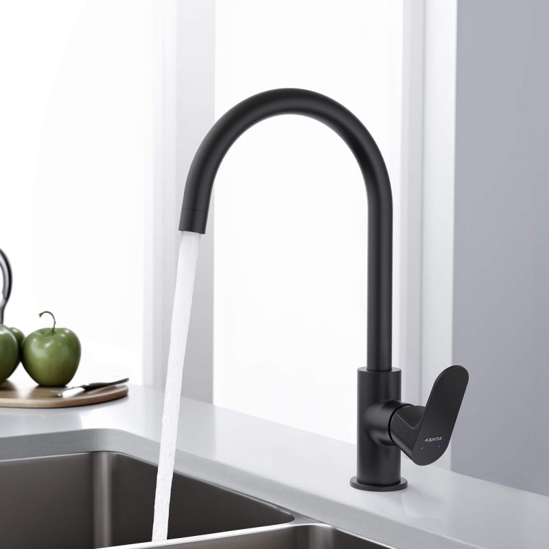 Смеситель для кухни Aquatek Оберно AQ1282MB Черный матовый