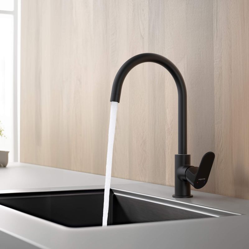 Смеситель для кухни Aquatek Оберно AQ1282MB Черный матовый