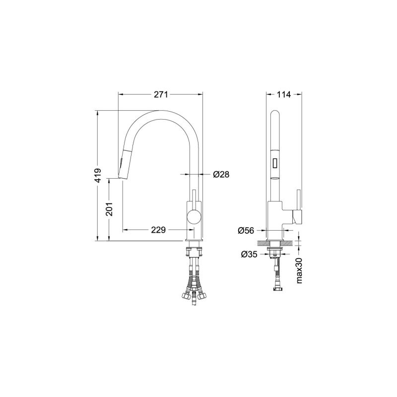 Смеситель для кухни Aquatek Европа AQ1384CR Хром