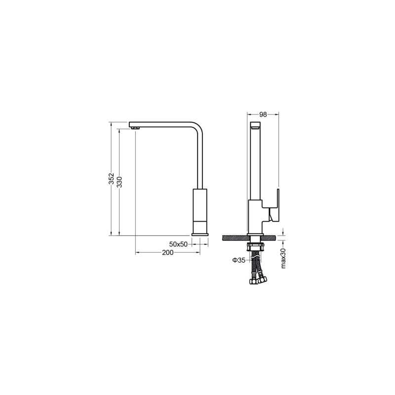 Смеситель для кухни Aquatek Либра AQ1680CR Хром