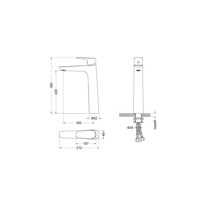 Cмеситель для раковины Aquatek БЕТТА AQ1104CR Хром