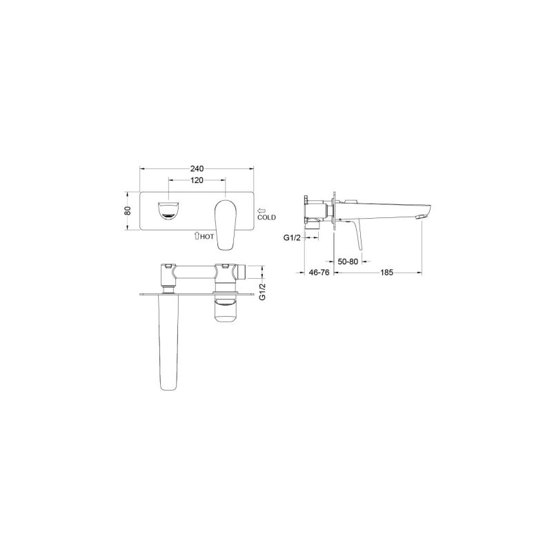 Cмеситель для раковины Aquatek БЕТТА AQ1113MB Черный матовый