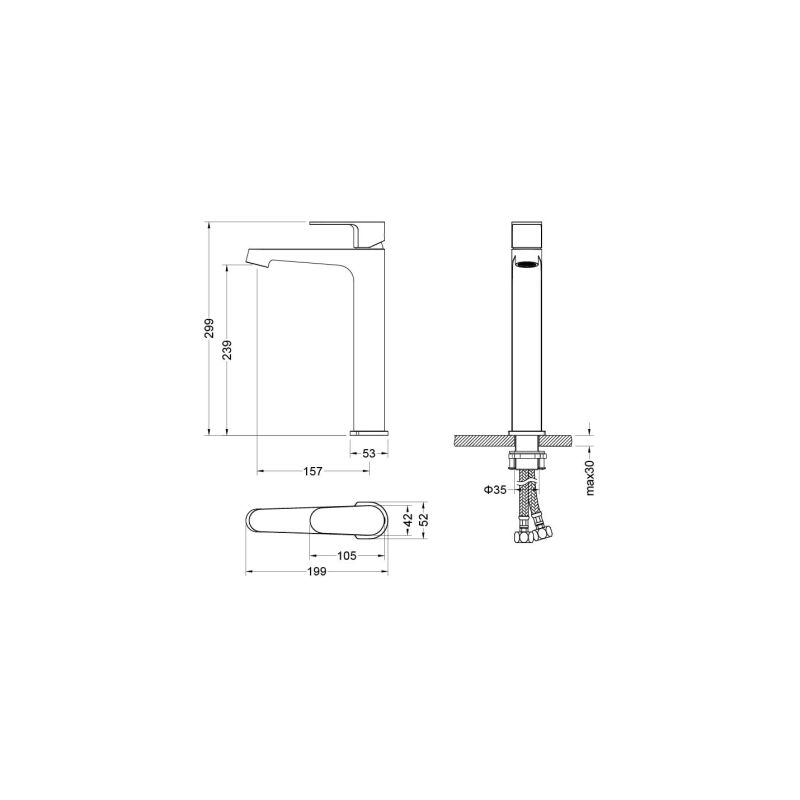 Cмеситель для раковины Aquatek ОБЕРОН AQ1204CR Хром