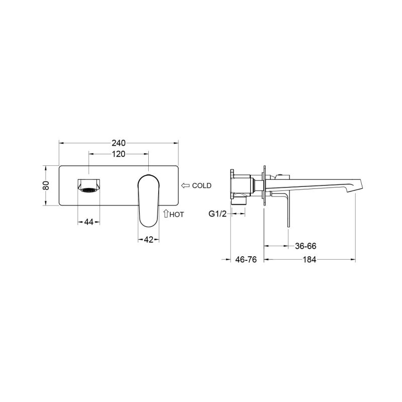 Cмеситель для раковины Aquatek ОБЕРОН AQ1213CR Хром