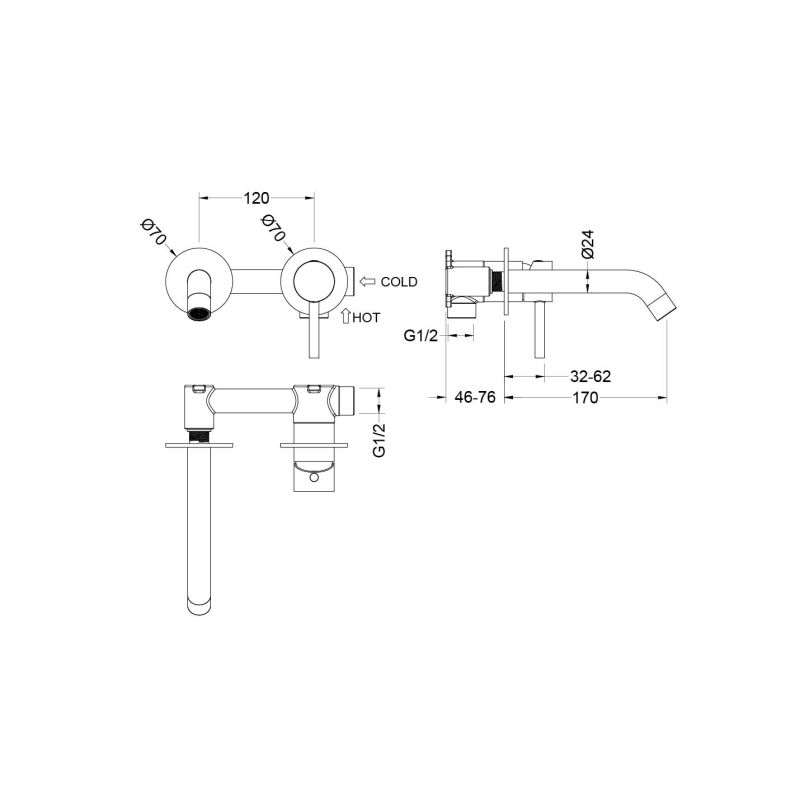Cмеситель для раковины Aquatek ЕВРОПА AQ1313CR Хром