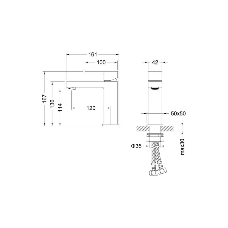 Cмеситель для раковины Aquatek ЛИБРА AQ1610MB Черный матовый