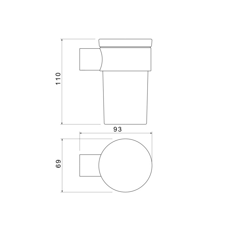Стакан с держателем Aquatek AQ4427CR ЛИРА