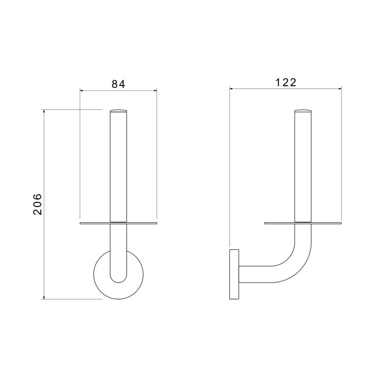 Держатель туалетной бумаги для запасного рулона Aquatek, матовый черный AQ4207MB ОБЕРОН