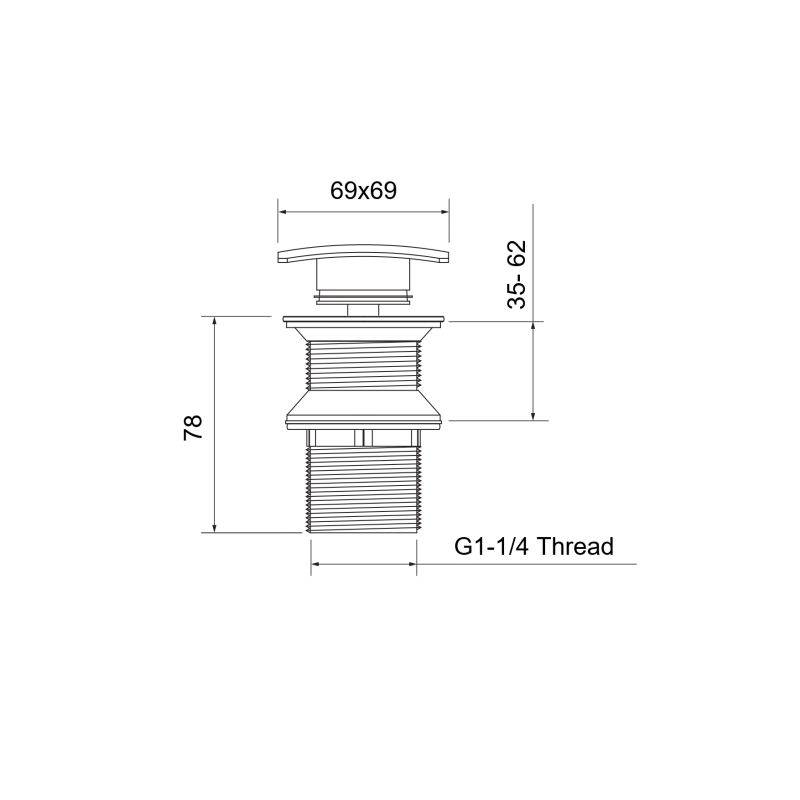 Донный клапан Aquatek AQ6004CR click-clack Хром