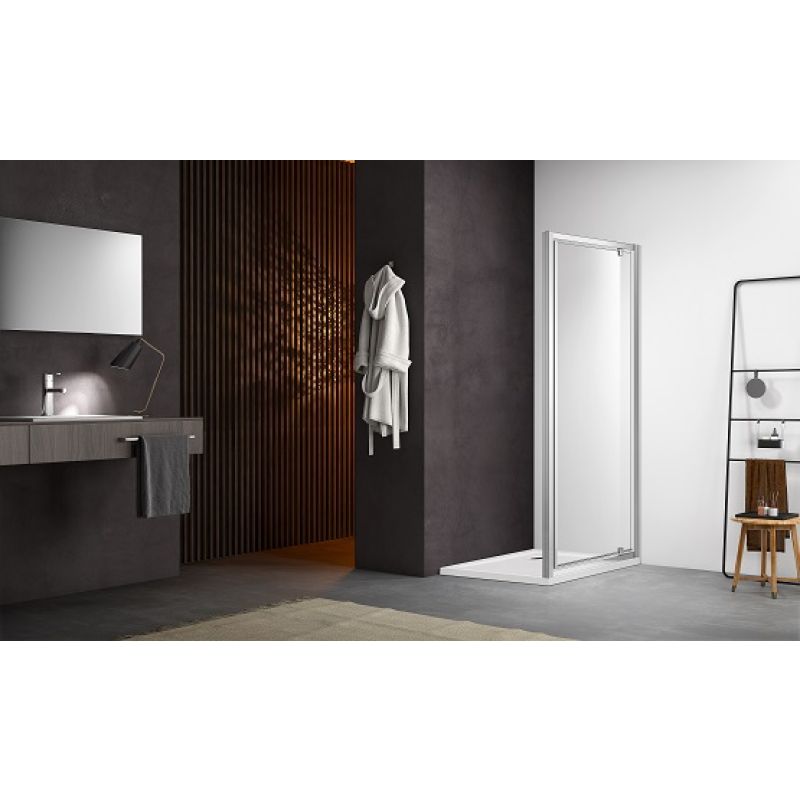 Душевая дверь Aquatek 80 AQ ARI PI 08020CH профиль Хром стекло прозрачное