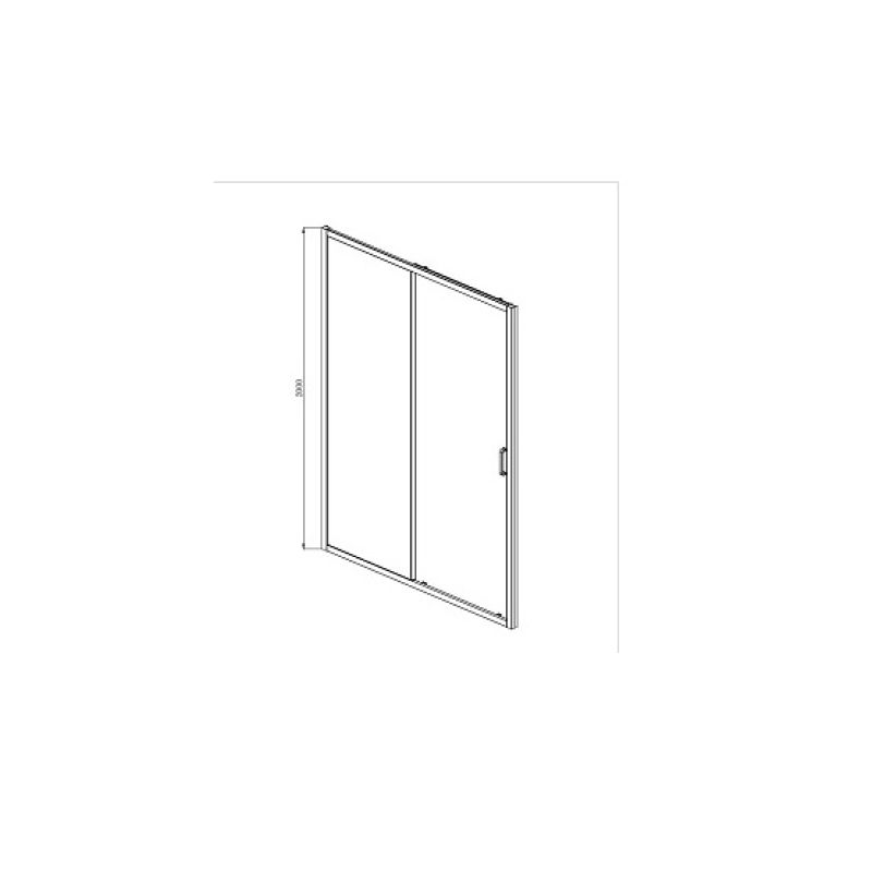 Душевая дверь Aquatek 120 AQ ARI RA 12020CH профиль Хром стекло прозрачное