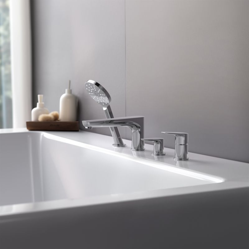 Смеситель на борт ванны на 4 отв. Aquatek AQ1148CR БЕТТА