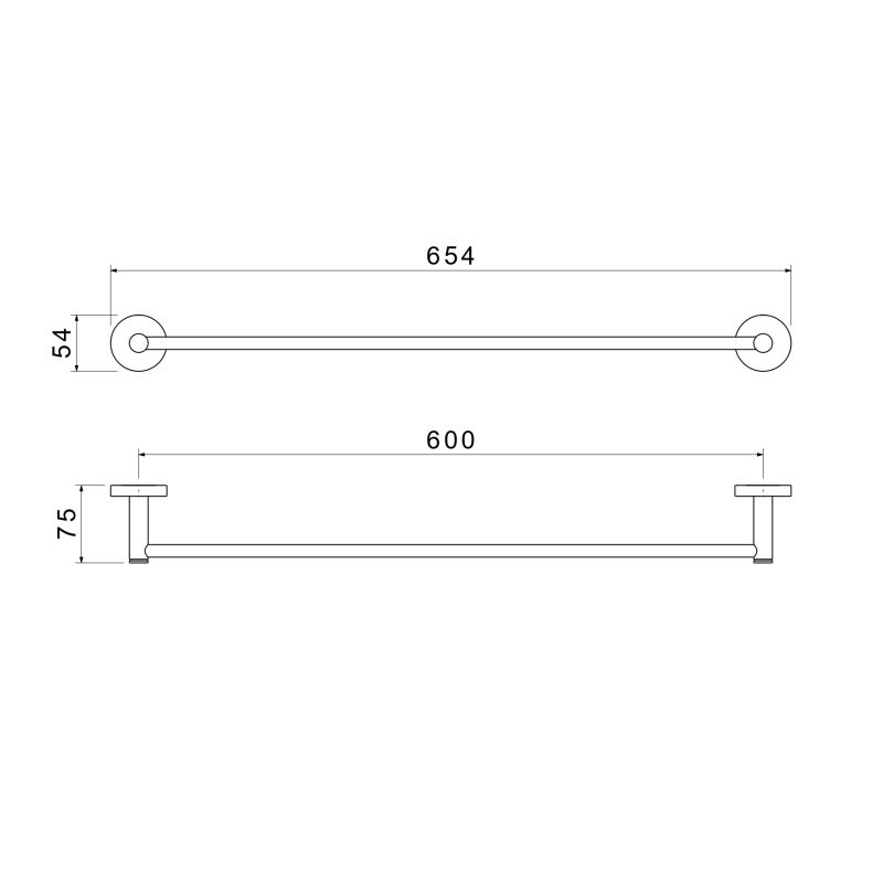 Полотенцедержатель 600 мм Aquatek AQ4114CR ЕВРОПА