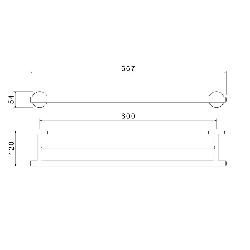 Полотенцедержатель двойной 600 мм Aquatek AQ4230CR ОБЕРОН