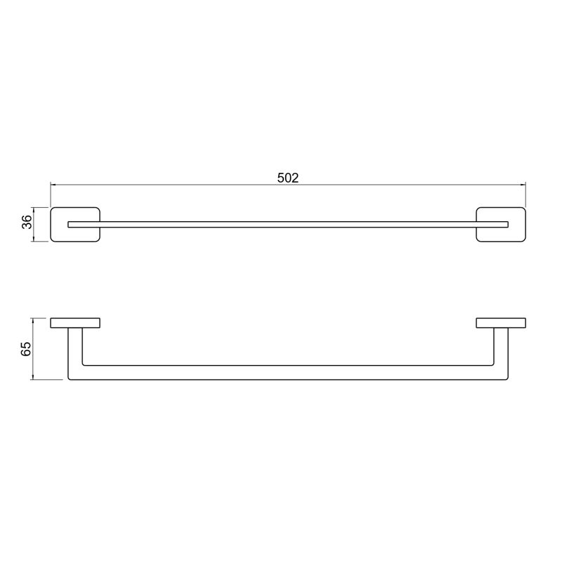 Полотенцедержатель 450 мм Aquatek, матовый черный AQ4320MB ЛИБРА