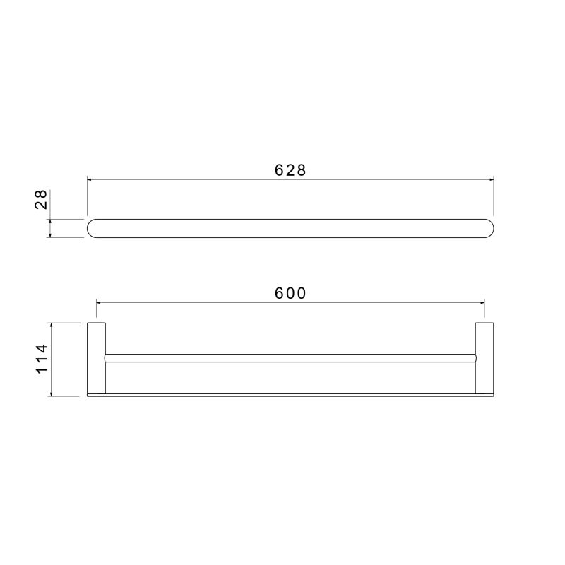 Полотенцедержатель двойной 600 мм Aquatek AQ4430CR ЛИРА