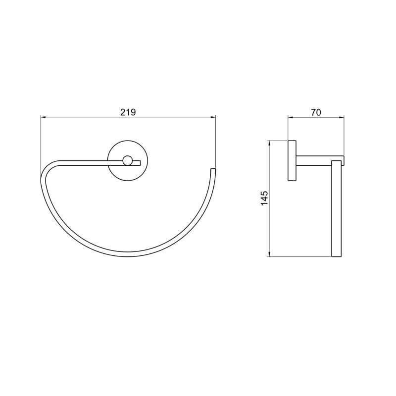 Полотенцедержатель овальный Aquatek AQ4621CR БЕТТА