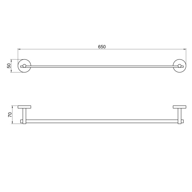 Полотенцедержатель 600 мм Aquatek AQ4614CR БЕТТА