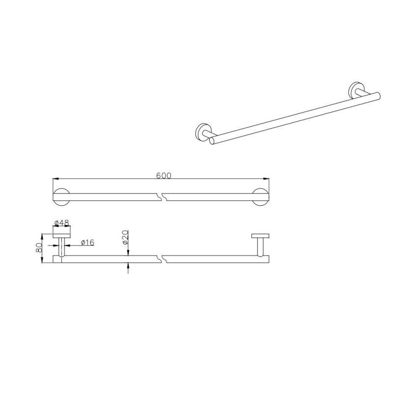 Полотенцедержатель Aquatek AQ4014CR ВЕГА 