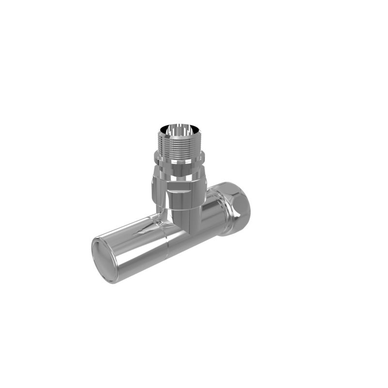 Комплект фитингов для нижнего подключения водяных полотенцесушителей типа лесенка Aquatek ( вентиль круглый г/ш 3/4х1/2 - 2 шт + эксцентрик 3/4х1/2 - 2 шт + отражатель 3/4 - 2 шт), цвет хром