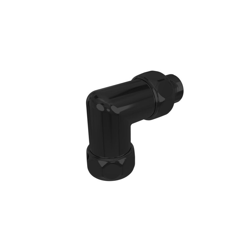 Комплект фитингов для нижнего подключения водяных полотенцесушителей типа лесенка Aquatek ( уголок со сгоном 3/4х1/2 - 2 шт + эксцентрик 3/4х1/2 - 2 шт + отражатель 3/4 - 2 шт), цвет черный муар