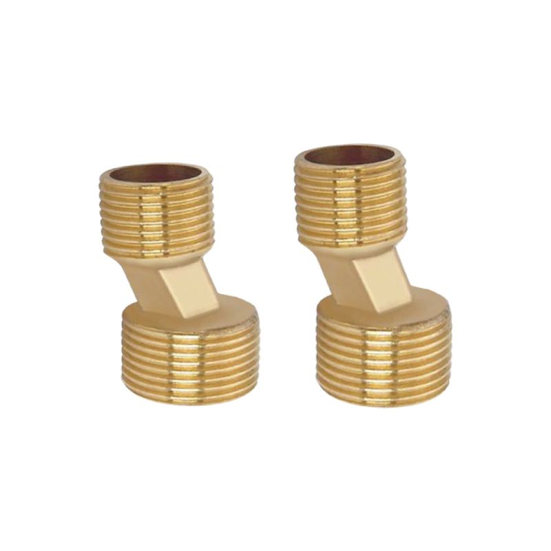 Комплект фитингов для нижнего подключения водяных полотенцесушителей типа лесенка Aquatek ( уголок со сгоном 3/4х1/2 - 2 шт + эксцентрик 3/4х1/2 - 2 шт + отражатель 3/4 - 2 шт), цвет черный муар