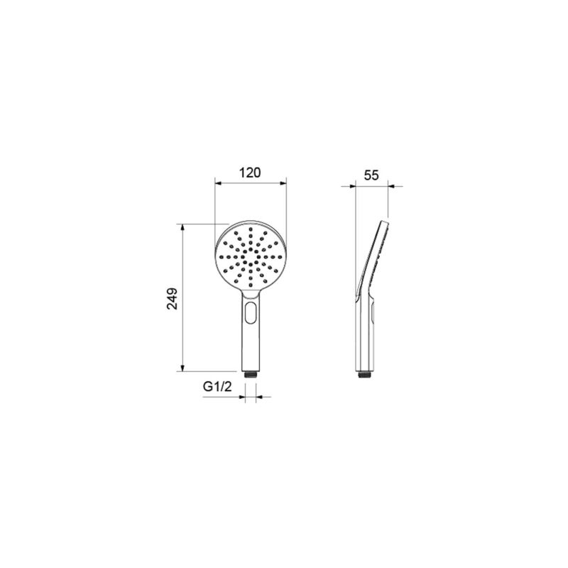 Ручной душ Select 120 3 jet Aquatek AQ2006CR ОБЕРОН