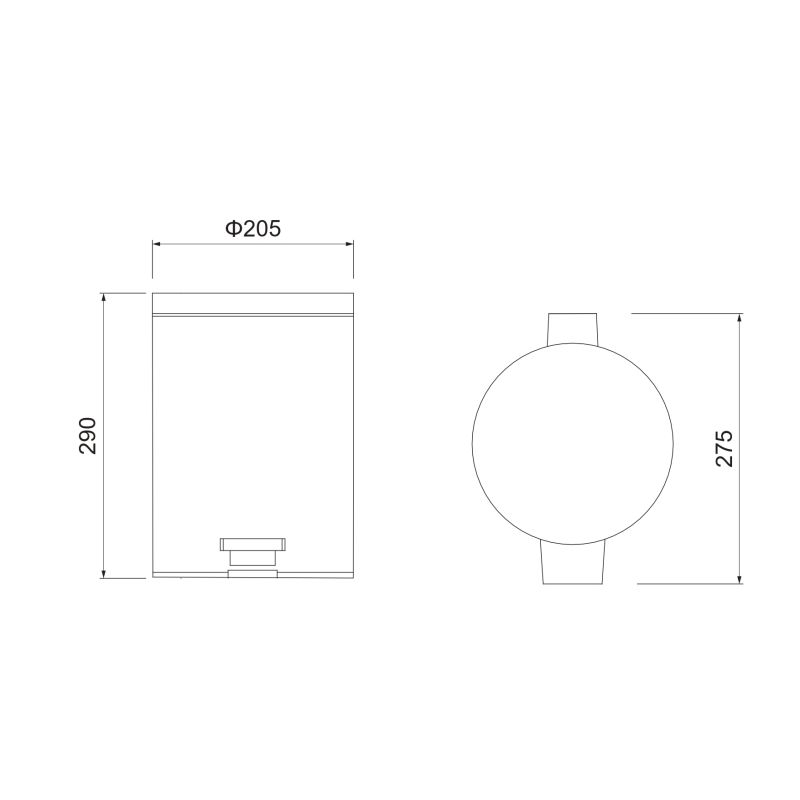 Ведро для мусора Aquatek AQ4991CR Хром