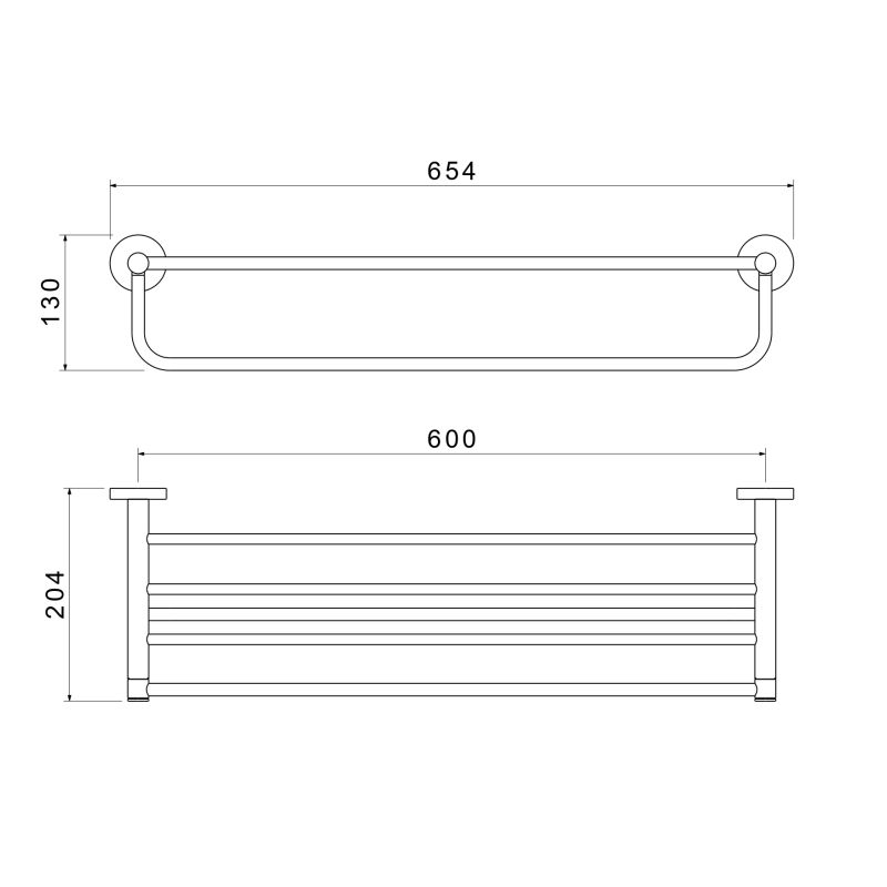 Полка для полотенец Aquatek AQ4115CR ЕВРОПА