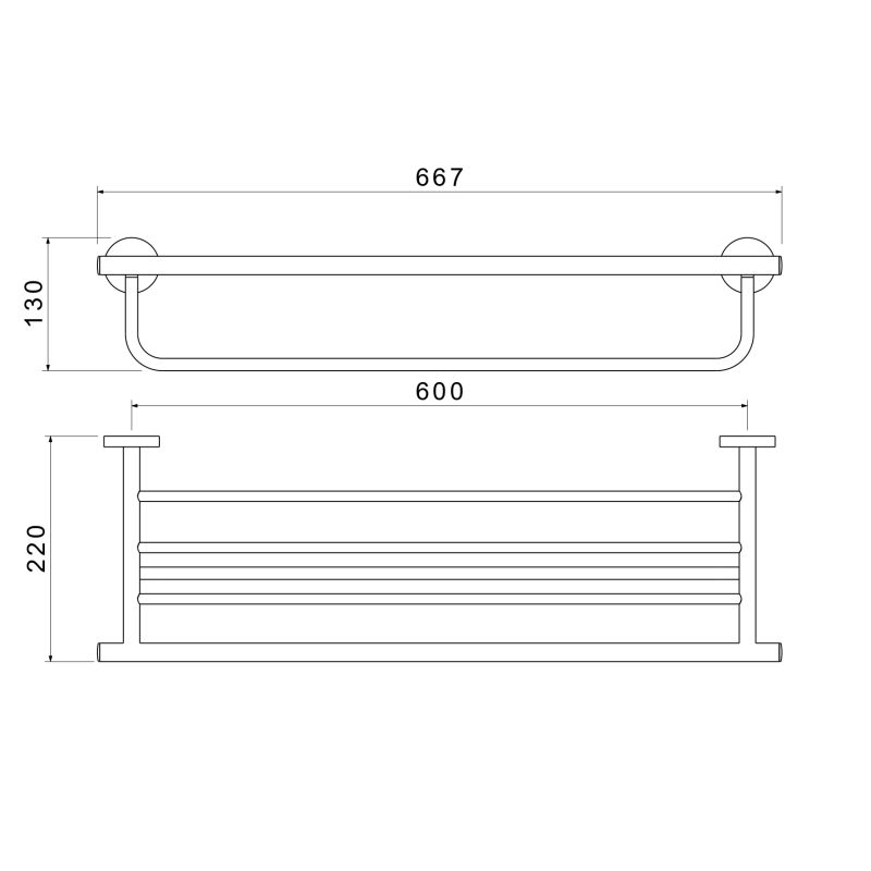 Полка для полотенец Aquatek AQ4215CR ОБЕРОН