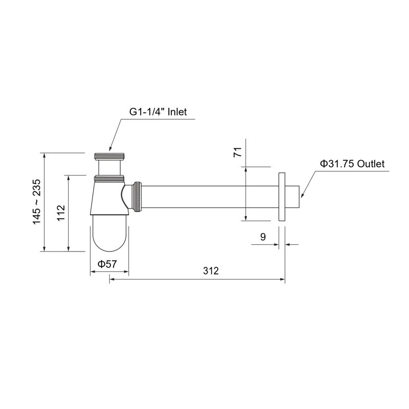 Сифон для раковины Aquatek AQ6014CR Хром