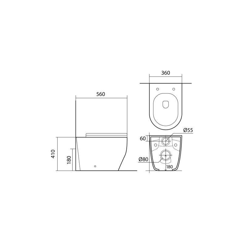 Унитаз Aquatek Европа AQ1902-00 приставной с сиденьем Микролифт