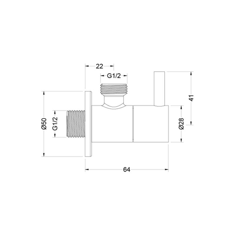 Запорный вентиль Aquatek AQ2452MB угловой Черный матовый