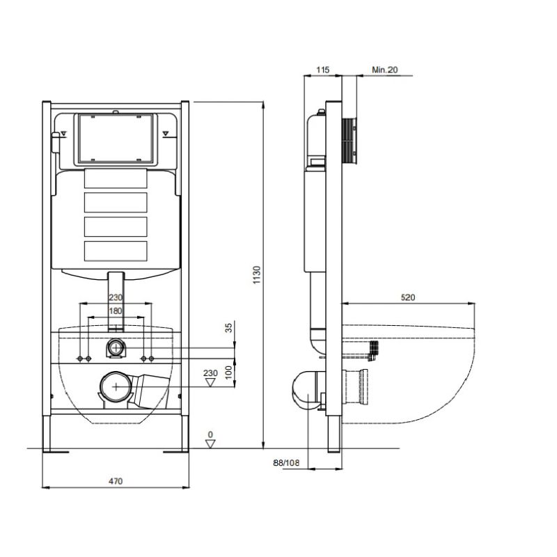 Инсталляция для подвесного унитаза Aquatek Promo 47 INS-0000013