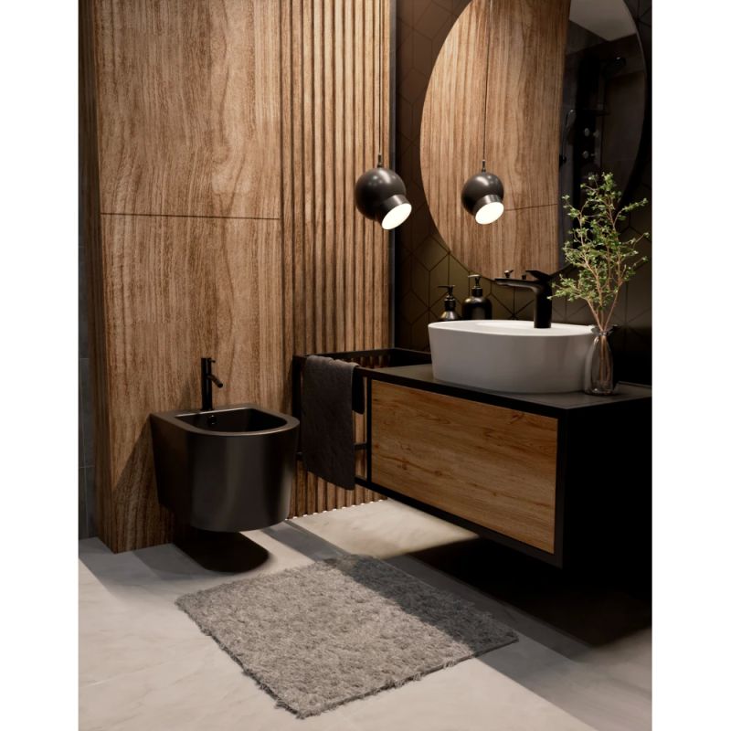 Биде AQUAme AQM2101MB подвесное Черное матовое