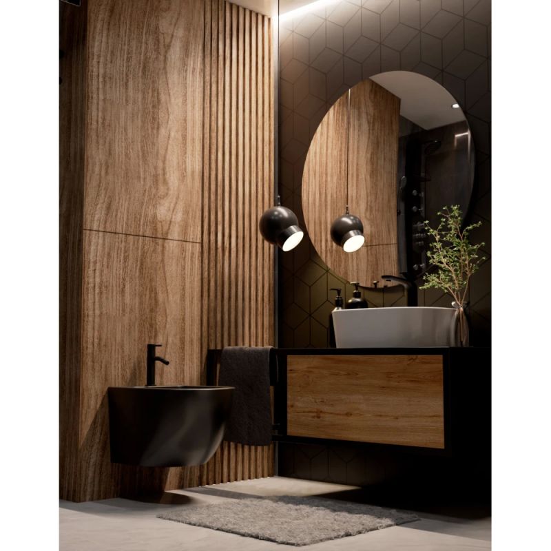 Биде AQUAme AQM2102MB подвесное Черное матовое