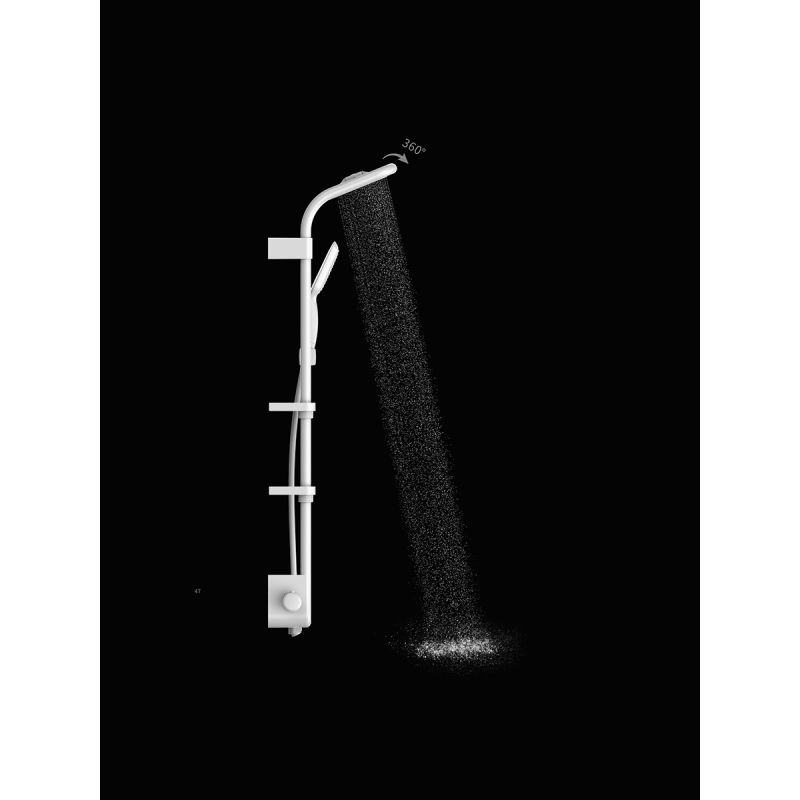 Душевая система AQUAme AQM8003B с термостатом Черная матовая