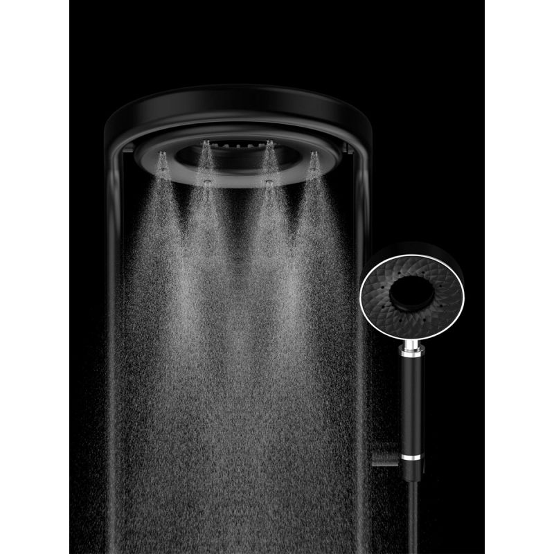 Душевая система AQUAme AQM8004B с термостатом Черная матовая